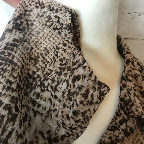 Chico’s sheer leopard print button up - Picture 7 of 8